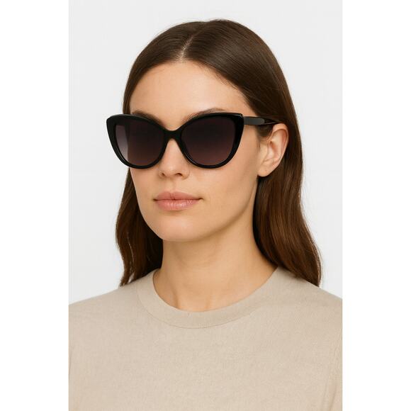 Longchamp Sunglasses LO 670 S 001 Black*Cat Eye*NEW in case with cloth - Picture 2 of 7